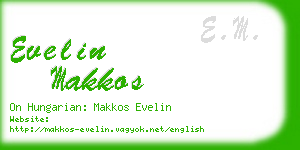 evelin makkos business card